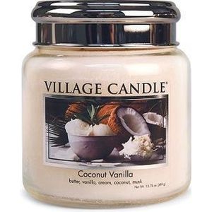 Village Candle Geurkaars - Coconut Vanilla Ø9,5 x 11 cm Wax Crème