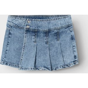 name it NKFBella wide DNM skort Shorts blauw 158 Katoen Dames - Basics