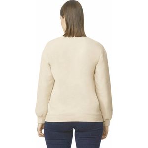 Sweatshirt Unisex 4XL Gildan Ronde hals Lange mouw Sand 80% Katoen, 20% Polyester