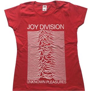 Joy Division - Unknown Pleasures Dames T-shirt - XS - Rood