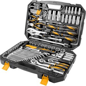 Tolsen Gereedschapset 137-delig - Gereedschapkoffer gevuld - Schroevendraaierset - Tangenset - Doppenset - Inbussleutelset