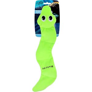 AFP K-Nite - Glowing Eel – Hondenspeelgoed – Met Pieper en kraakmateriaal – Glow in the dark – 5 x 8 x 47 cm - Groen