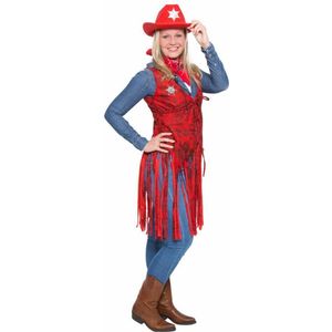Rood Cowboy Vest Dames L-XL