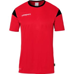 Uhlsport Squad 27 Shirt Korte Mouw Kinderen - Rood / Zwart | Maat: 140