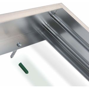 Tsong - LED paneel opbouw aluminium - Zilver - 120x60cm frame systeem - 5cm hoog incl. schroeven