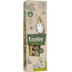 Witte Molen - Vogelsnack - Vogel - Country Zaadsticks Gr Parkiet Kiwi & Peer 140g - 2st