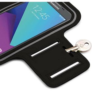 Geschikt voor Samsung Galaxy J5 2017 Sportband Hardloop armband Zwart