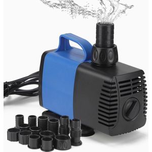 Vijverpomp met 5 sproeiers - 4500 l/u - waterpomp voor fontein - beeklooppomp - aquariumpomp 45 W fonteinpomp