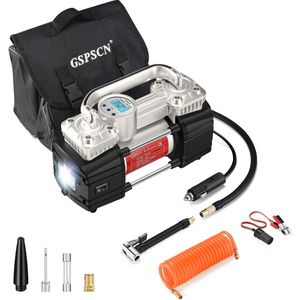 Draagbare digitale autobandopblaaspomp 150Psi met LED-verlichting en dubbel cilindersysteem