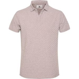 Gabbiano Poloshirt Polo Jaquard Met Open Kraag 234521 411 Latte Brown Mannen Maat - XL