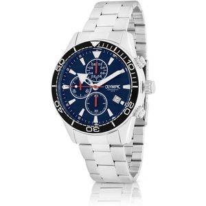 Olympic OL72HSS284 ADAM Horloge - Staal - Bracelet - Blauw