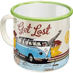 Nostalgic-Art Retro Emaille Mok Bulli T1 - Let's Get Lost - 360 ml