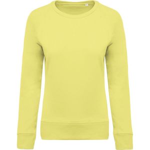 Sweatshirt Dames M Kariban Ronde hals Lange mouw Lemon Yellow 80% Katoen, 20% Polyester