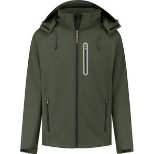 Travelin' Tage Heren Softshell Jas - Waterdicht en Winddicht - Groen - Maat XL