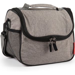 Plasticforte Koeltas/lunchtas Callela - taupe/zwart - 6.5 liter - 17 x 26 x 20 cm - strand - lunchtas