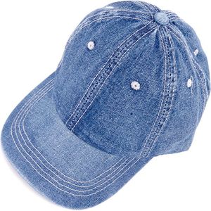 Jeans cap- Baseball petten- Unisex- Denim- Verstelbare riemsluiting- Klep- Blauw