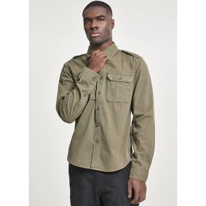 Brandit Vintage Shirt Longsleeve Olive Overhemd Heren