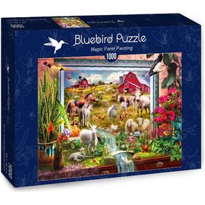 Bluebird Magic Farm Painting -  Puzzel 1000 Stukjes