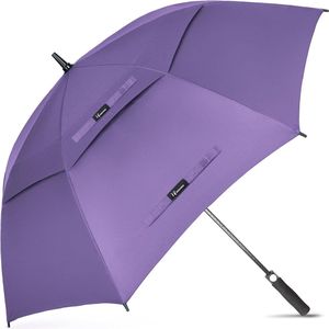 Grote stormbestendige golfparaplu automatisch open, L/XL/XXL paraplu voor heren dames, dubbele luifel geventileerd
