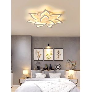 Moderne Led Woonkamer Plafondlamp Slaapkamer Plafondlamp Kroonluchter is via een afstandsbediening traploos dimbaar ,en lichtkleur is instelbaar tussen (3000 K tot 6000 K)