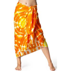 PANASIAM Sarong Tie-Dye Sunrise - Pareo, Strandjurk, Wikkeldoek, Heupdoek, Lunghi