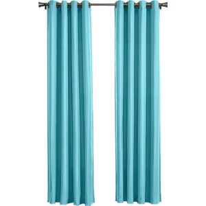 Larson - Luxe effen blackout gordijn - met ringen - 3m x 2.5m - Turquoise