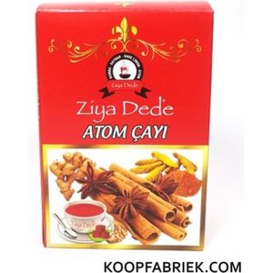 Ziya Dede - Atom Çay Oplos-Cubes - Detox & Energie Thee | Zeer bekend & Gevraagd | 200GR | Atom Mix Kruiden Thee | Immuunsysteem Versterken bij Zwak Gevoel | HALAL | Kruidenthee