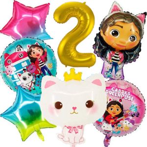 Gabby's poppenhuis - Gabby's dollhouse set 2 73x42cm - Folie Ballon - Panda Poek - Themafeest - Verjaardag - Ballonnen - Versiering - Helium ballon