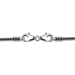 Quiges - 925 Zilveren Slangenarmband 3 mm met 4.2 schroefdraad systeem voor zilveren kralen - 21 cm - AZ025