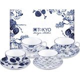 Tokyo Design Studio - Flora Japonica Cup/Saucer Giftset 4pcs 250ml