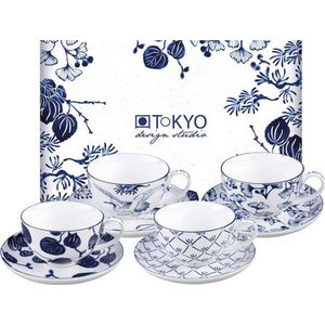 Tokyo Design Studio - Flora Japonica Cup/Saucer Giftset 4pcs 250ml