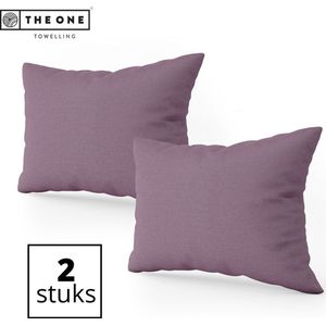 The One Bedding Kussenslopen set - 60 x 70 cm - 2 Stuks - Beddengoed - Katoen/Satijn - Pruim