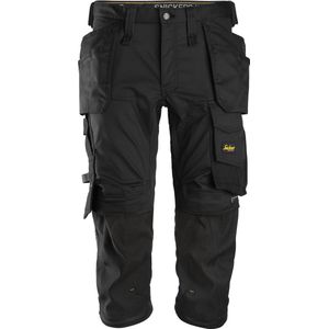 Snickers 6142 AllroundWork, Stretch Pirate Broek met Holsterzakken - Zwart/Zwart - 60