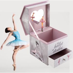 Decopatent® Muziekdoos met Muziek en Ballerina voor Meisjes - Sieradenhouder - Sieradendoos kind - Muziekdoosje Ballet Danseres