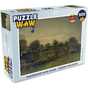 Puzzel Boerendorp in de avond - Vincent van Gogh - Legpuzzel - Puzzel 500 stukjes