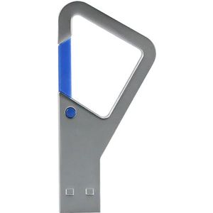 Sleutelhanger metaal usb stick 16gb blauw