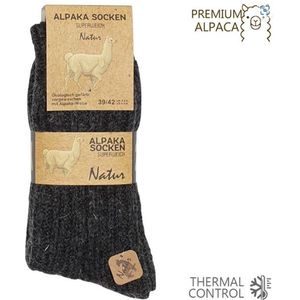 Alpaca Sokken | 2 paar | Unisex | Gezellige wollen sokken | Gemaakt van extra dik alpaca garen | Maat: 39-42