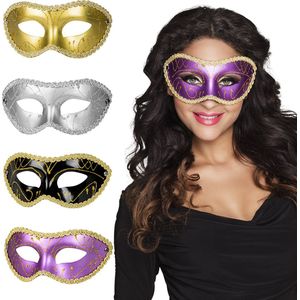 Boland - Oogmasker Gabriella assorti - Volwassenen - Showgirl - Glamour - Carnaval accessoire - Venetiaans masker