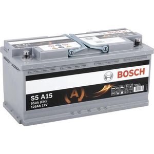 BOSCH | Accu AGM - 12V 105Ah | S5A15 - 0 092 S5A 150 | Auto Start/Stop Accu