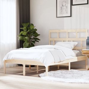 The Living Store Bedframe massief grenenhout 140x200 cm - Modern Bed Frame - Grenenhouten Bed - Bed Frame Bruin - King Size Bed - Tweepersoonsbed