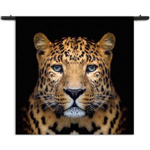 Velours Wandkleed De Jaguar Rechthoek Vierkant XL (150 X 150 CM) - Wandkleden - Met roedes