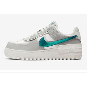 Nike Air Force 1 Low Shadow Sneakers - Grey Fog Bright Spruce (Women's) - Maat 36