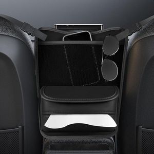 Autostoelorganizer voor kinderen - Dubbelzijdig - Achterbank - Leer - Tabletvak - Centerorganizer
