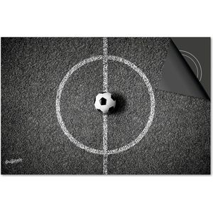 Inductie beschermer 81x52 - afdekplaat inductie mat - Dietrix Kookplaat beschermer - Exclusief - Sport - Voetbalveld Zwart Wit