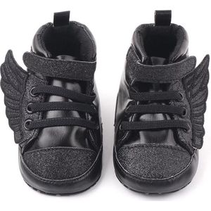 Supercute - baby sneakers - Wings - zwart - glitter - 12 tot 18 maanden