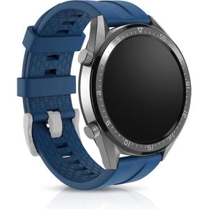 kwmobile 2x armband geschikt voor Huawei Watch GT (46mm) - Bandjes voor fitnesstracker in zwart / donkerblauw