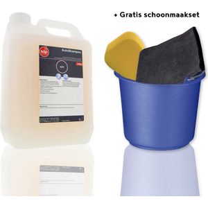 SOP - Autoshampoo 5 Liter - Met GRATIS autowasset - Incl. emmer, microvezeldoek en Jumbo Autospons