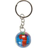 Sleutelhanger Wereldbol 2,5 Cm Blauw