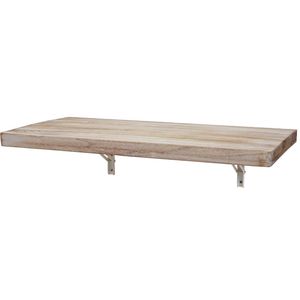 Cosmo Casa - Opklapbare Wandtafel - Massief Hout, Opvouwbaar Wandrek/Bureau - 100x50cm, Natuurkleur