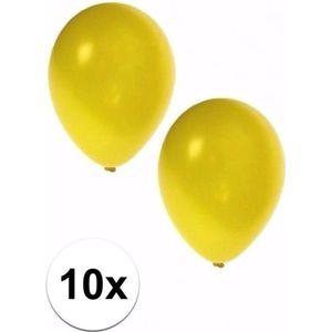 10 stuks metallic gele ballonnen 36 cm